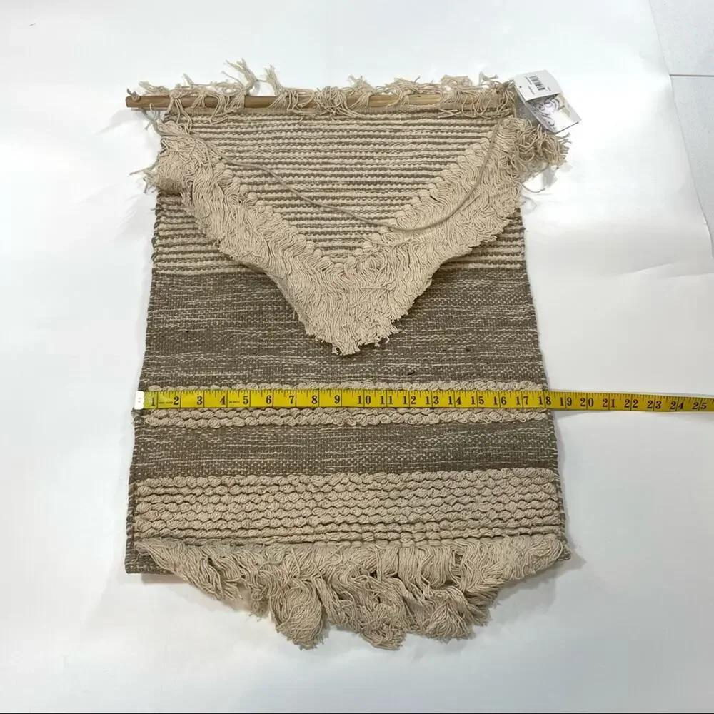 CONCEPTS IN TIME Striped V Fringe Woven Tapestry home wall decor